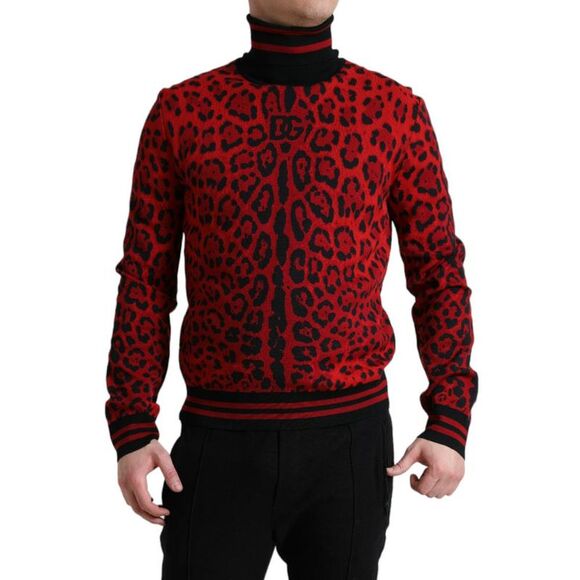Dolce & Gabbana Black Leopard Logo Hooded Sweatshirt Sweater main image 1